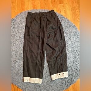 Taylor G Linen Baggy Lagenlook Cropped Pants Women Size XL